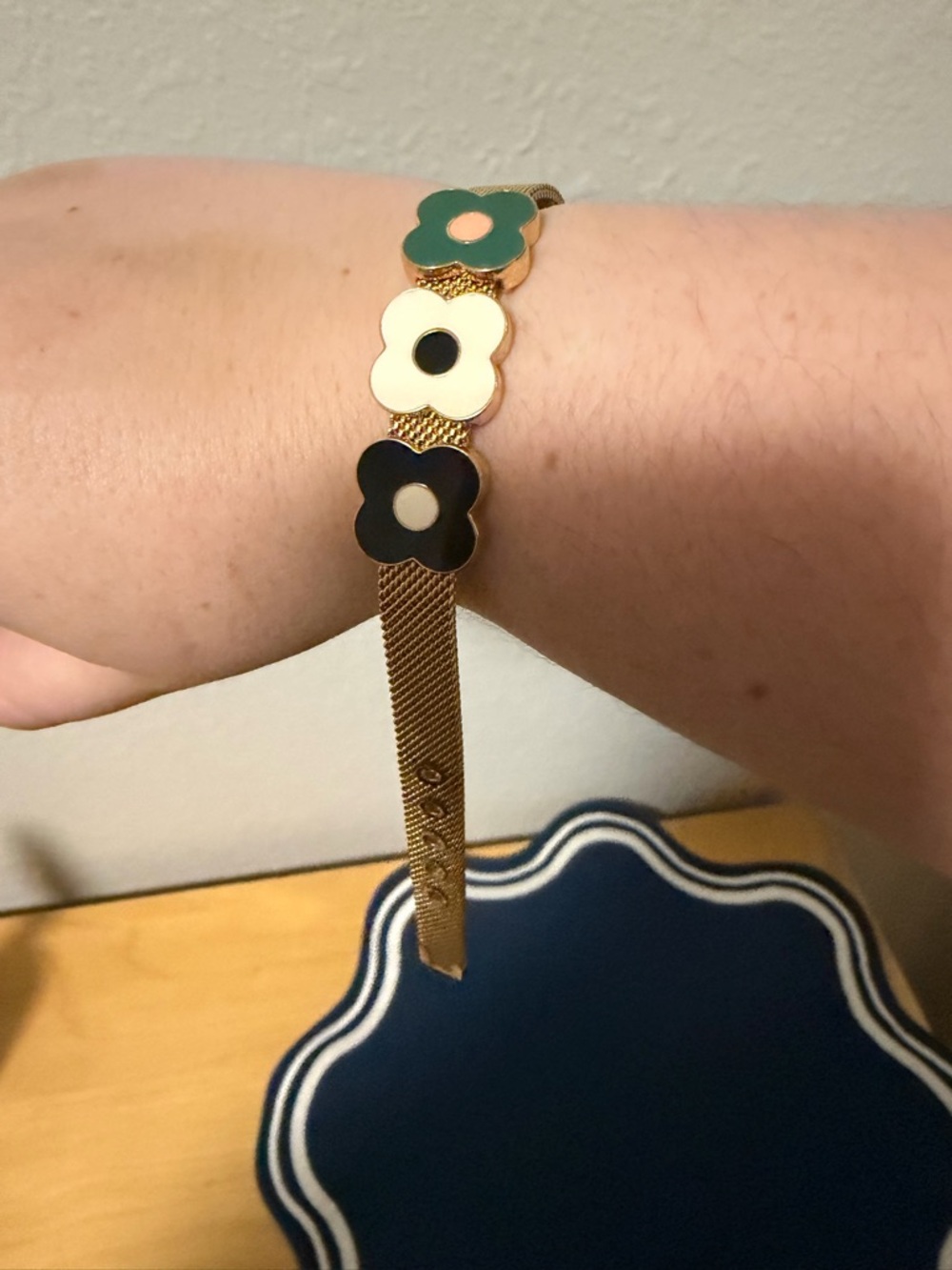 Orla Kiely Abacus green white and black bracelet - Picture 2 of 3